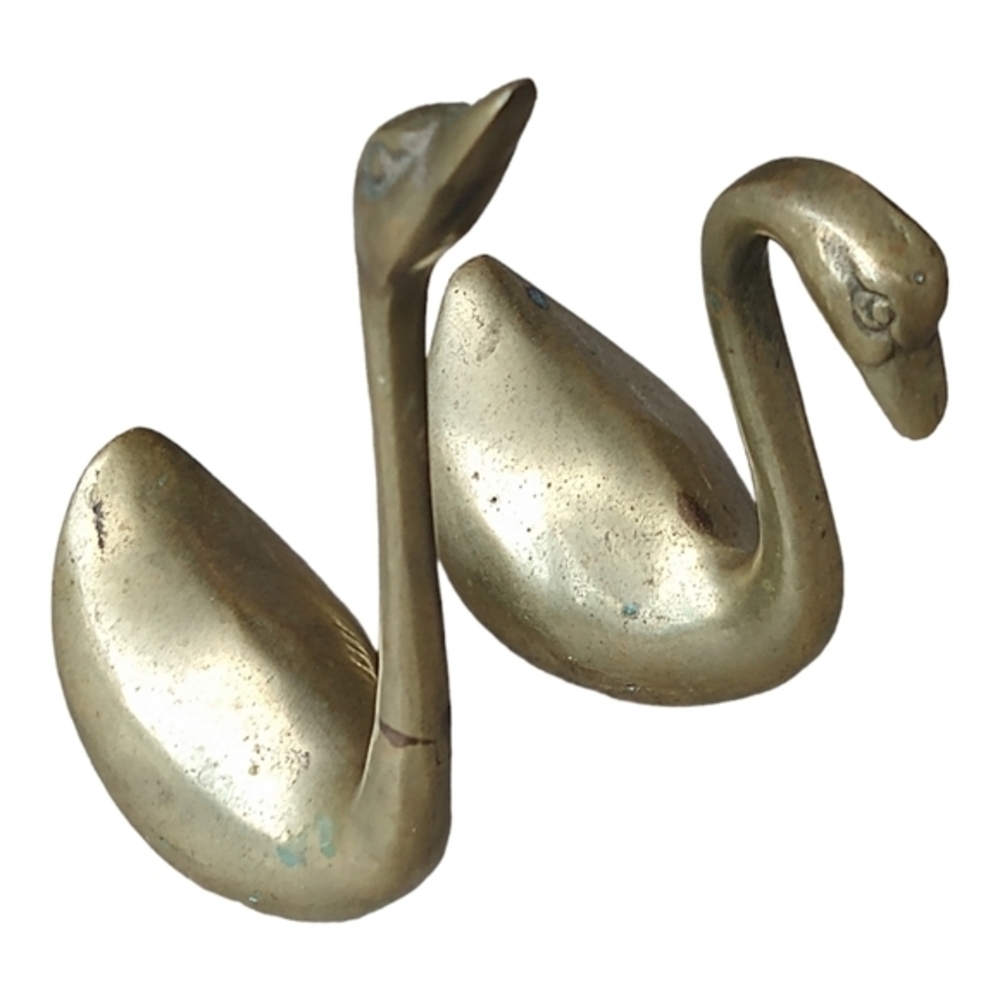 Pair of Brass Geese